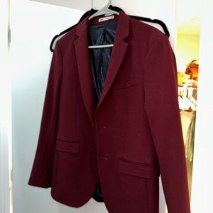 Zara 2 piece suit red